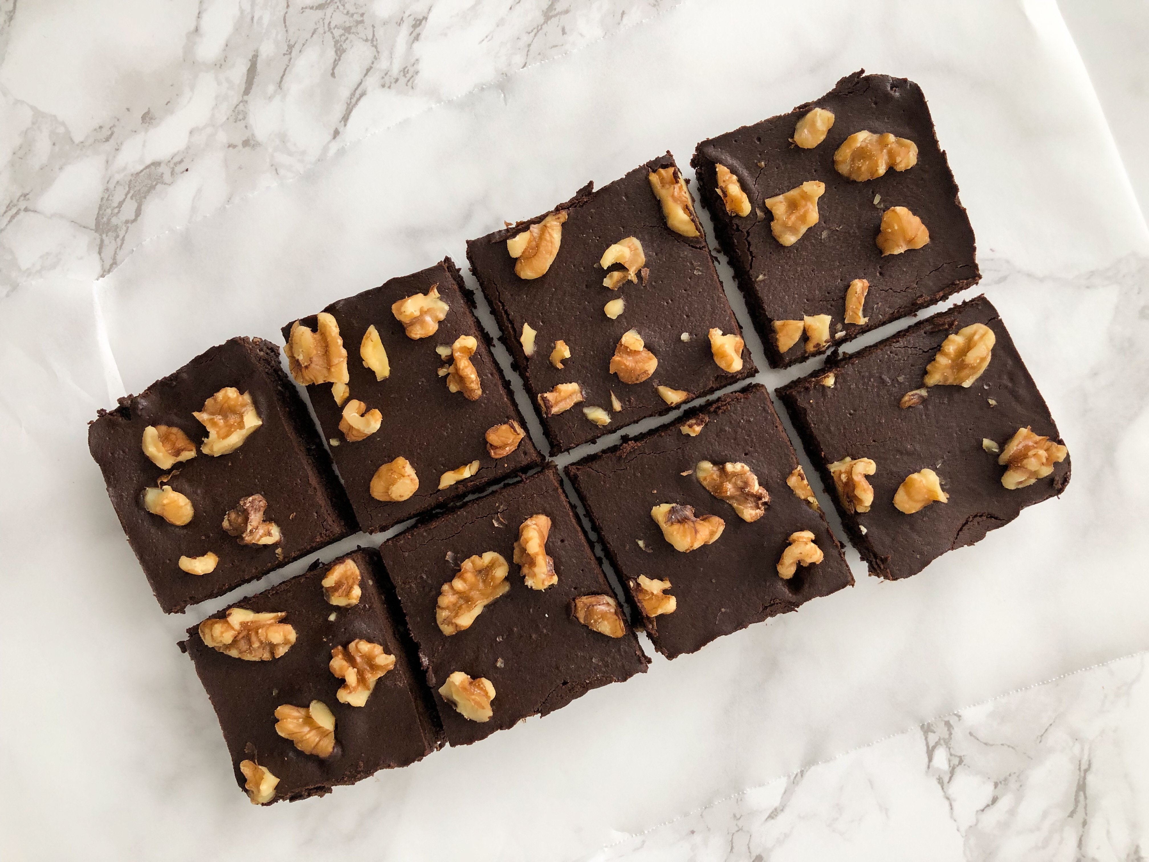 Raw Fudge Brownies with Chocolate Ganache