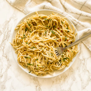 Vegan Spaghetti Aglio E Olio - Live Simply Healthy