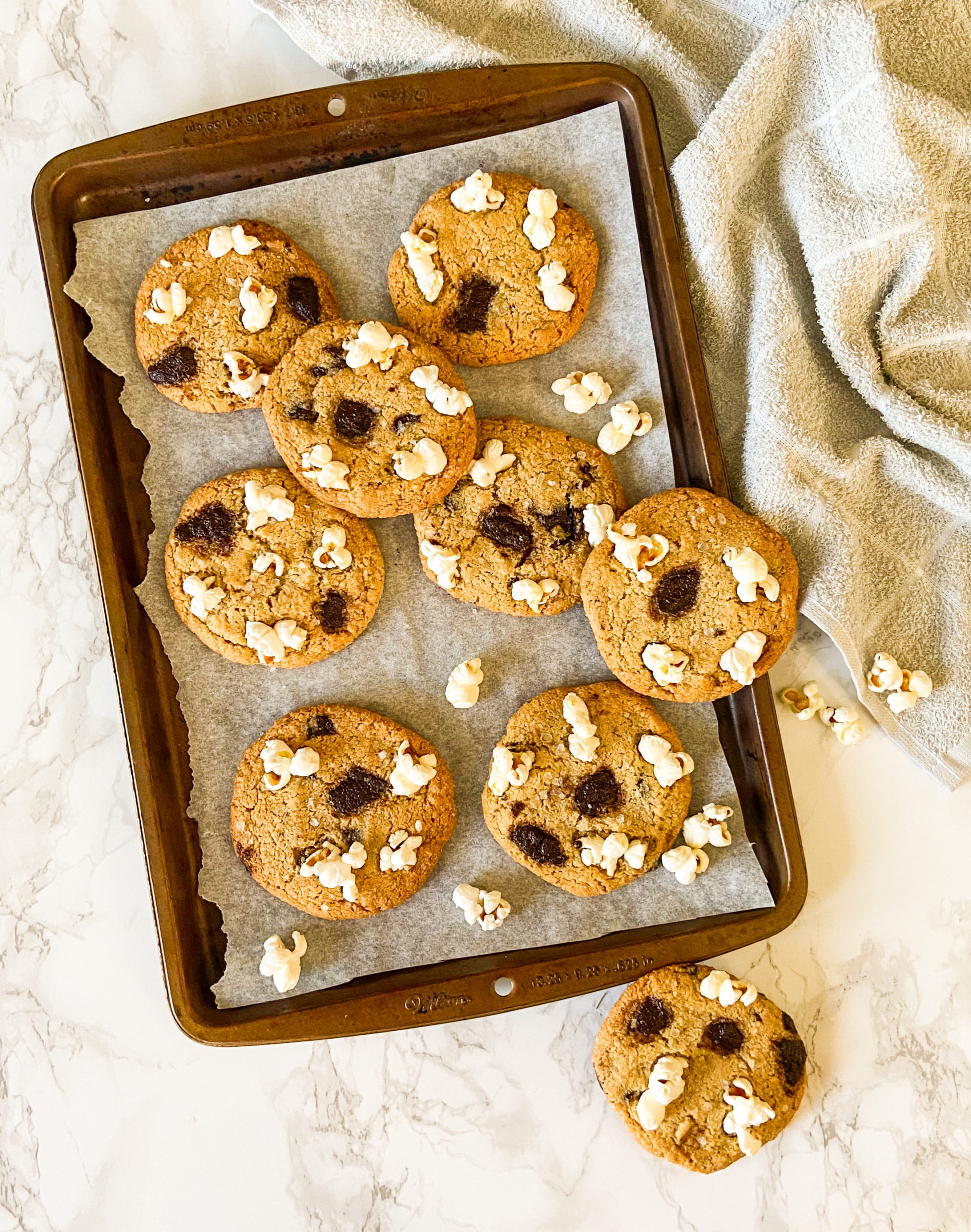 Salted Popcorn Chocolate Chunk Cookies Live Simply Healthy